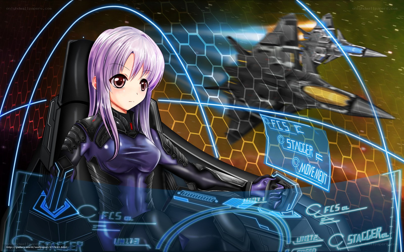 anime pilot in cockpit