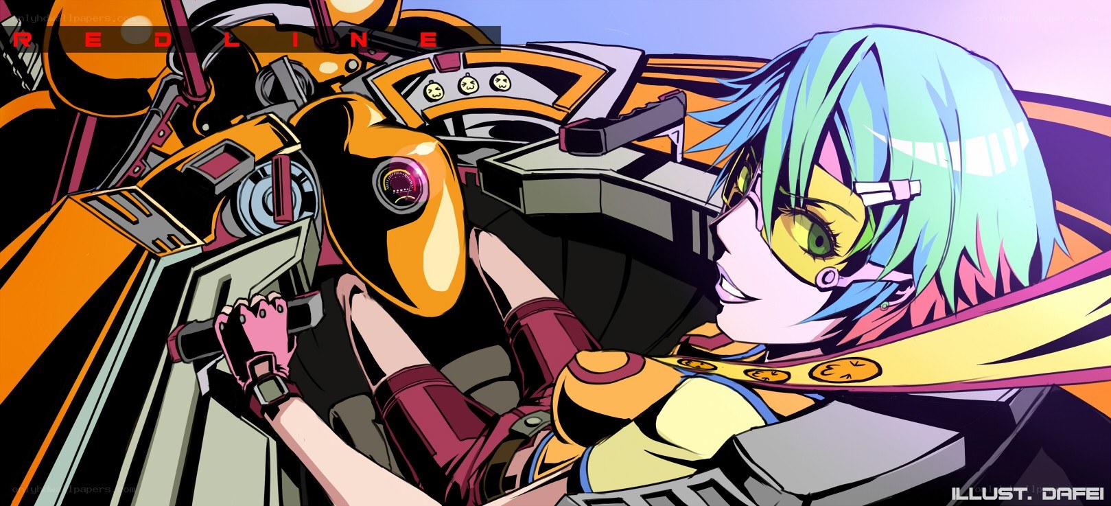 anime pilot in cockpit