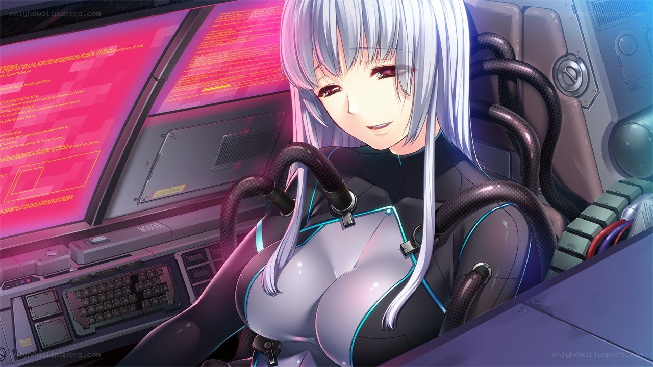 anime pilot in cockpit
