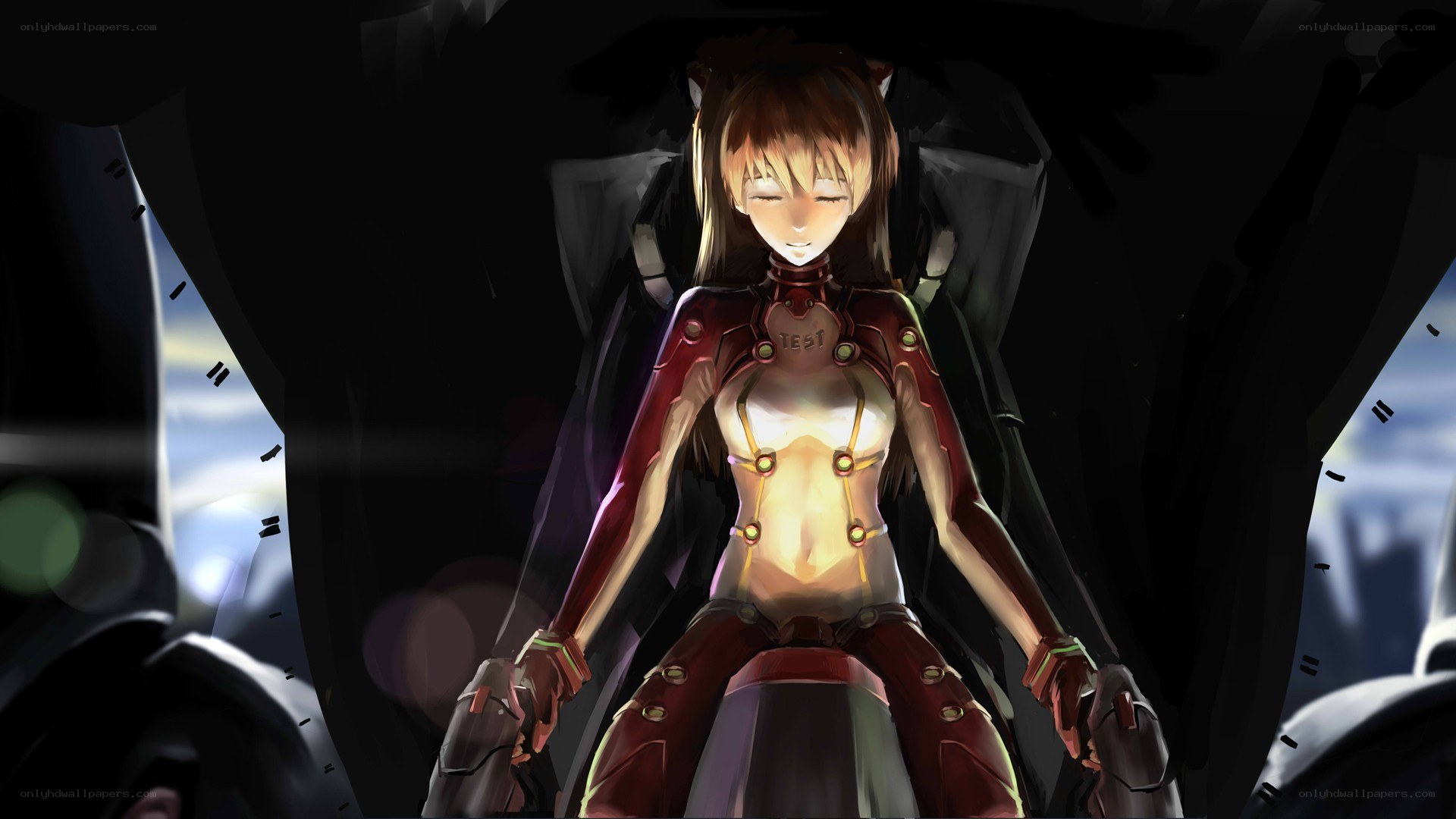 anime pilot in cockpit