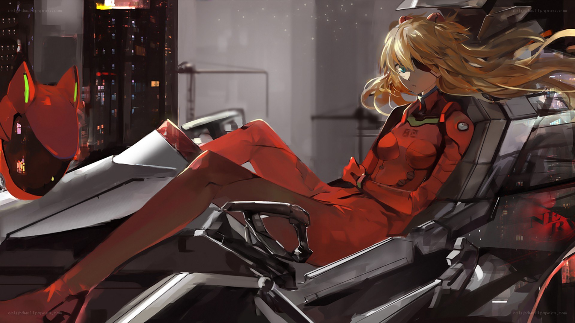 anime pilot in cockpit