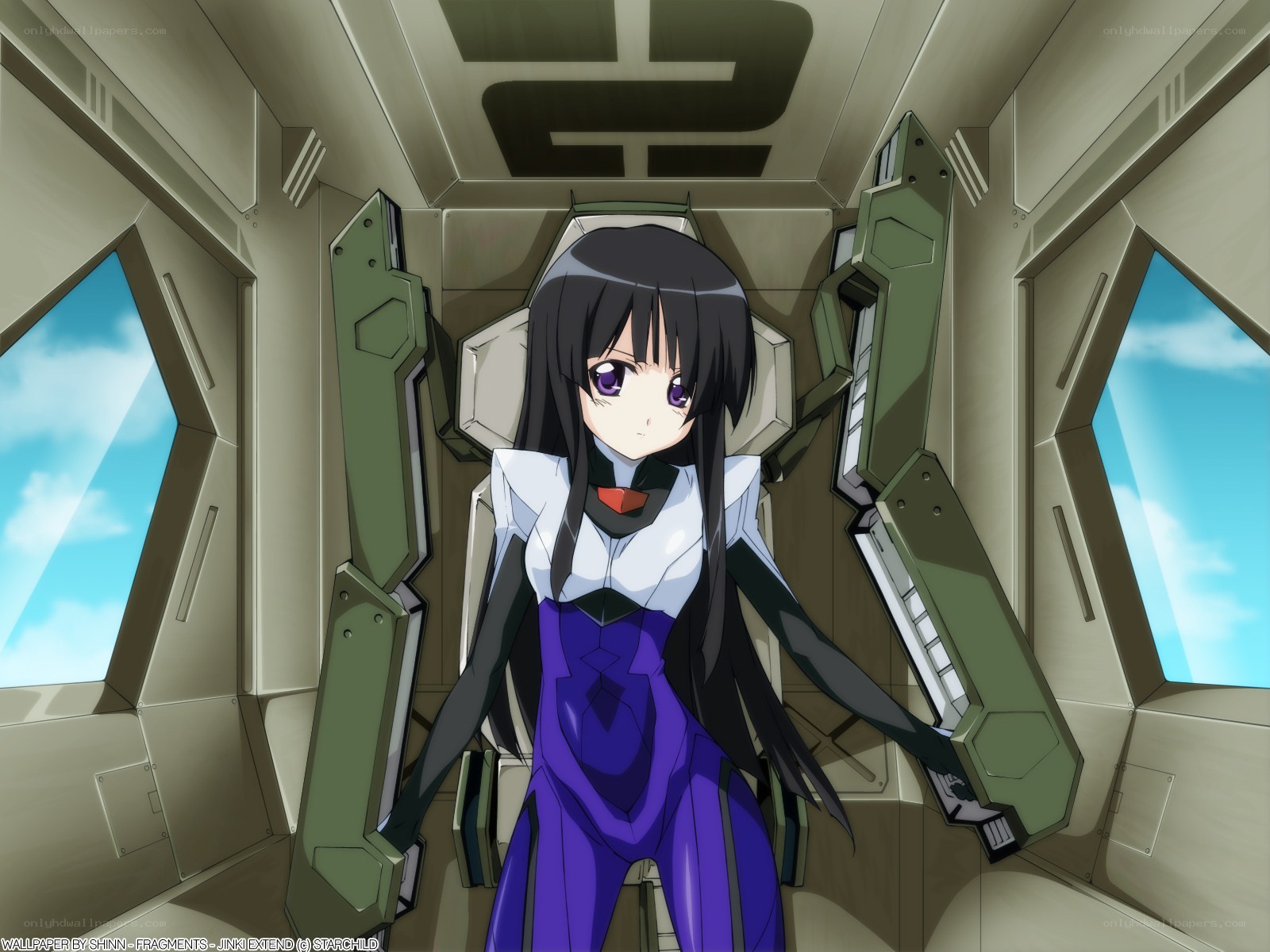 Anime pilot in cockpit