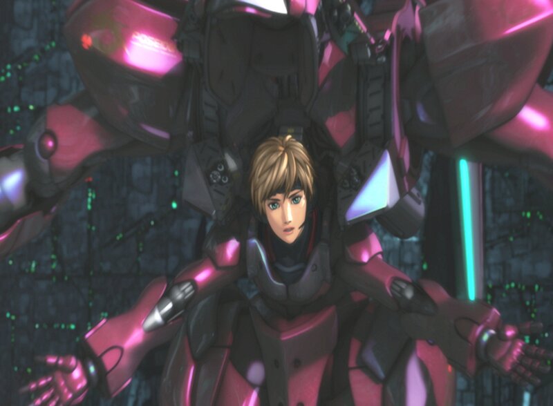 Anime Pilot in Cockpit — Pink