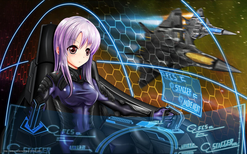 Anime Pilot in Cockpit — Purple