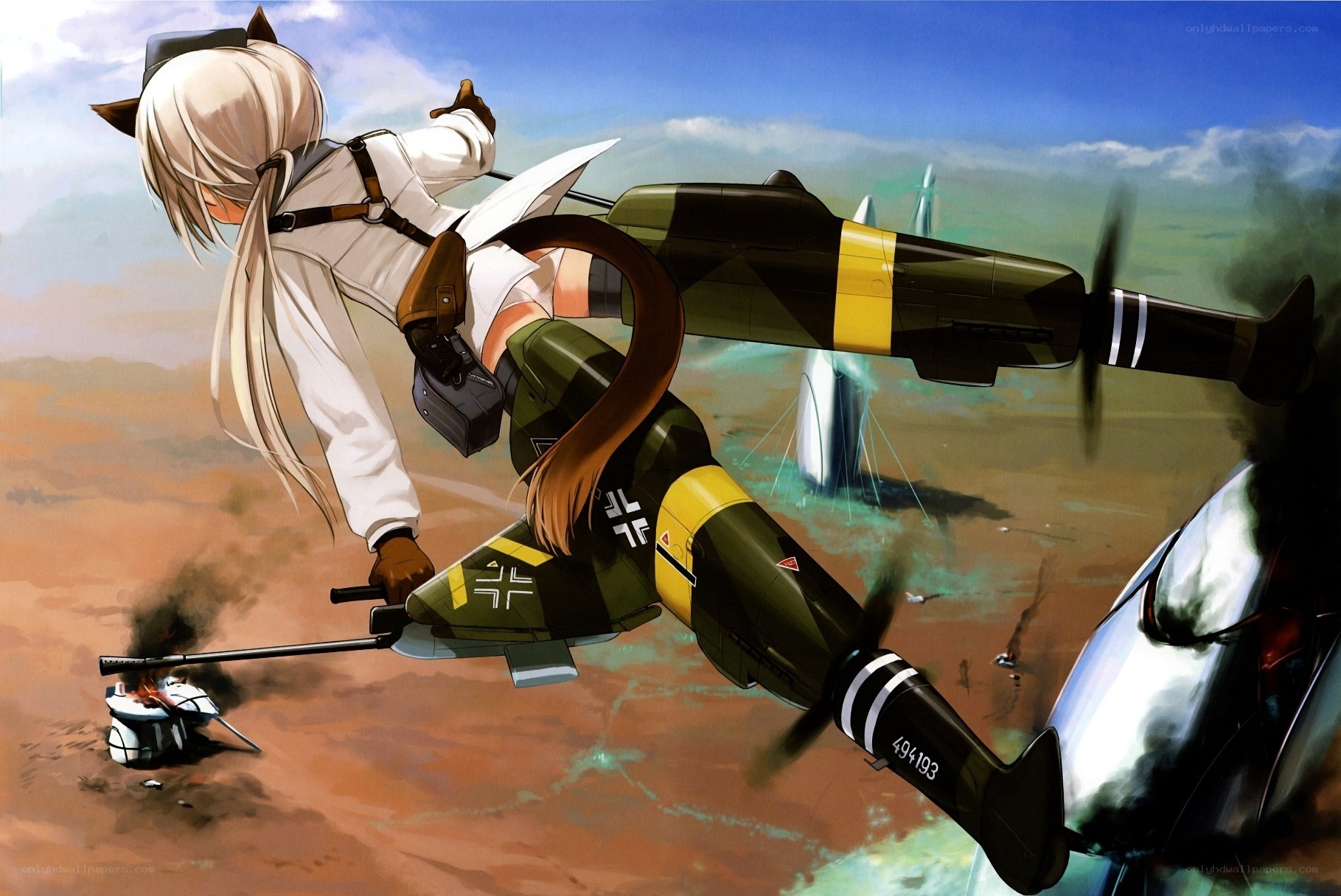 anime pilot in combat