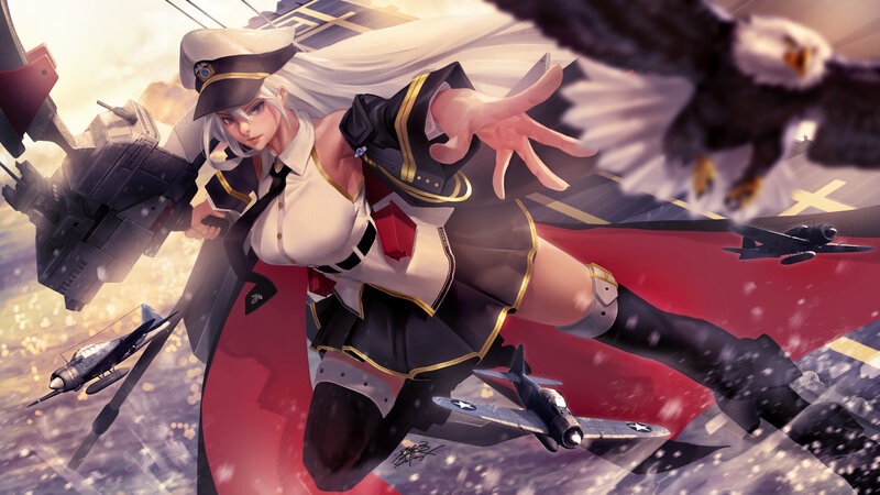 Anime Pilot in Flight