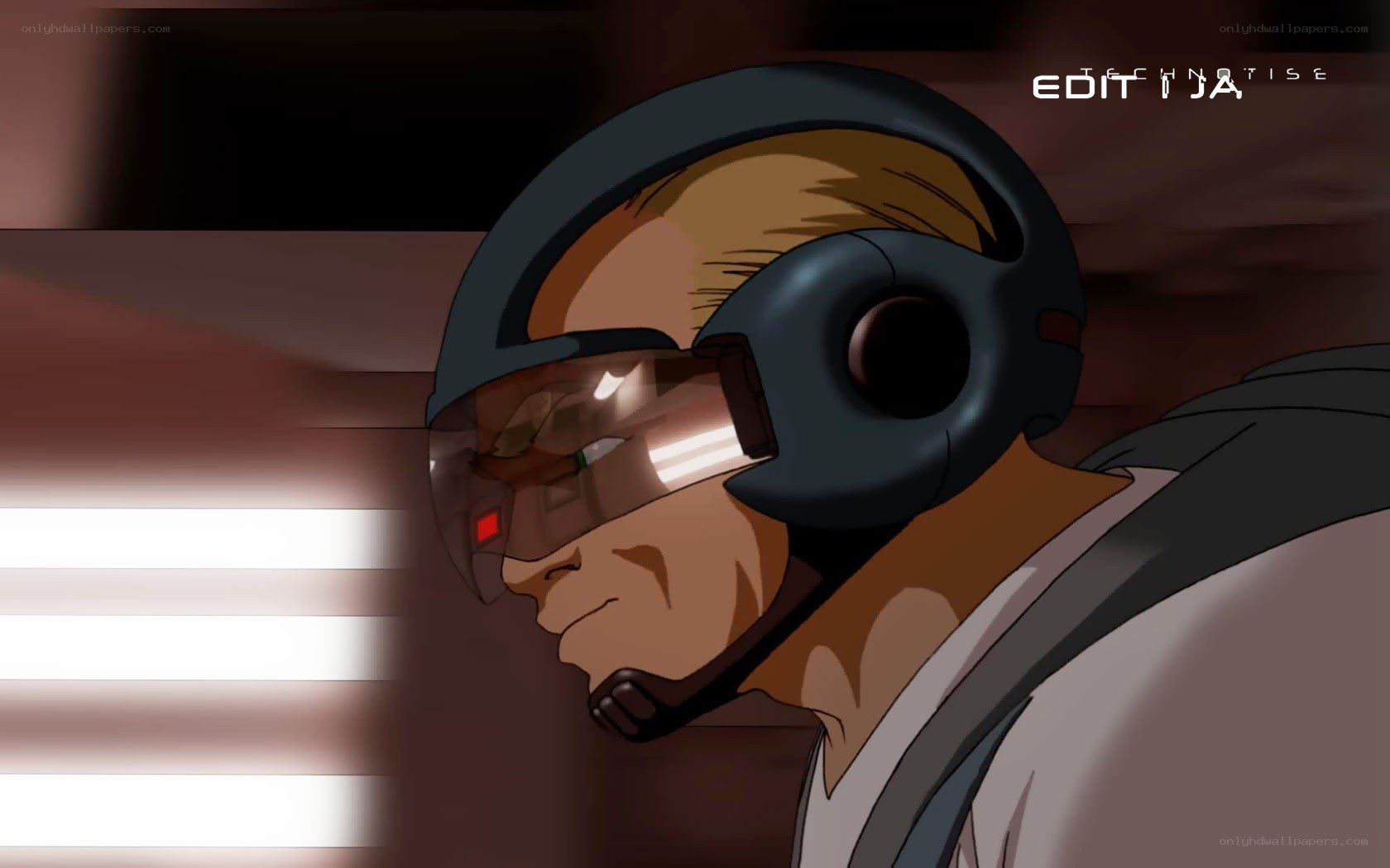 anime pilot in helmet