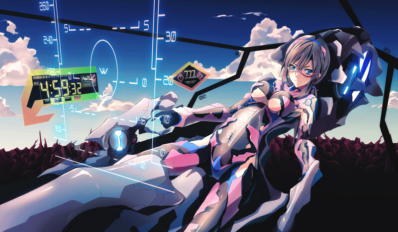 Anime Pilot in Mech Suit