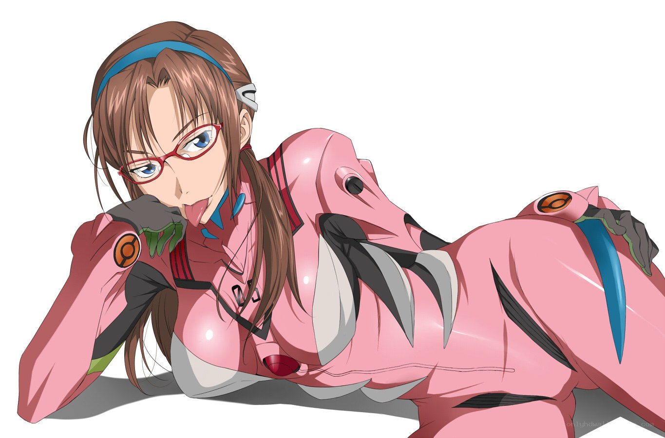 Anime pilot in pink suit