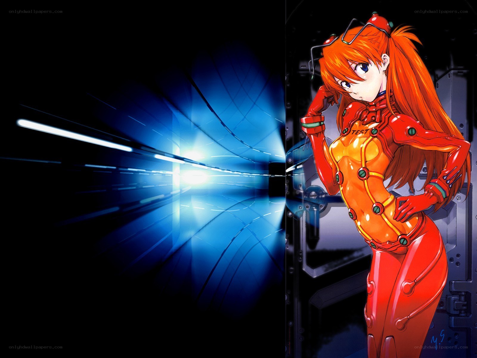 anime pilot in red suit
