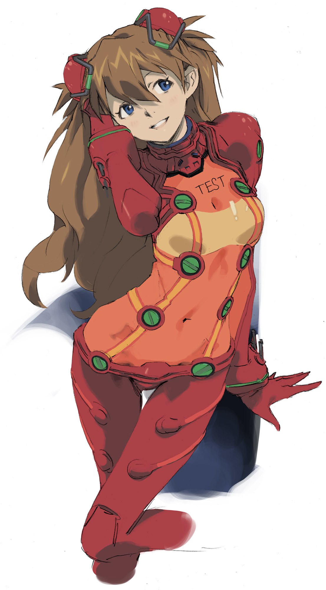 anime pilot in red suit