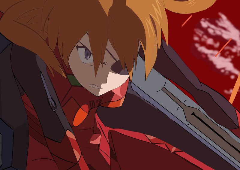 Anime Pilot in Red Suit — Dramatic, Mecha, Saber