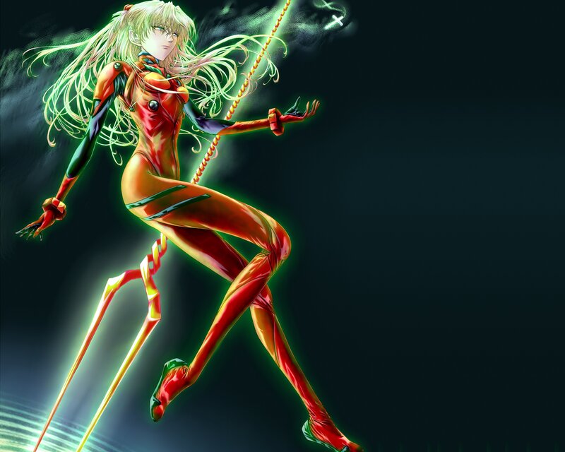 Anime Pilot in Red Suit — Dramatic, Night