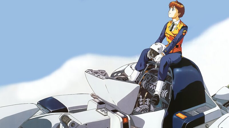 Anime Pilot on Motorcycle