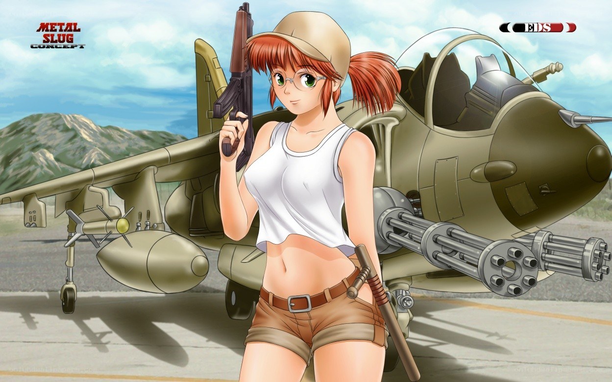 Anime pilot with aircraft