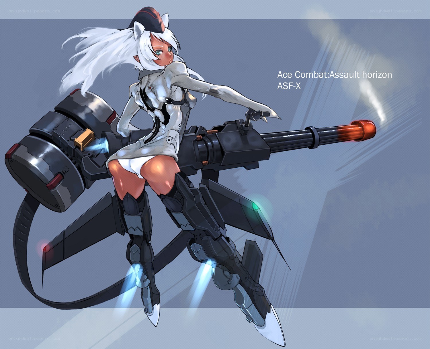 Anime pilot with heavy weapon