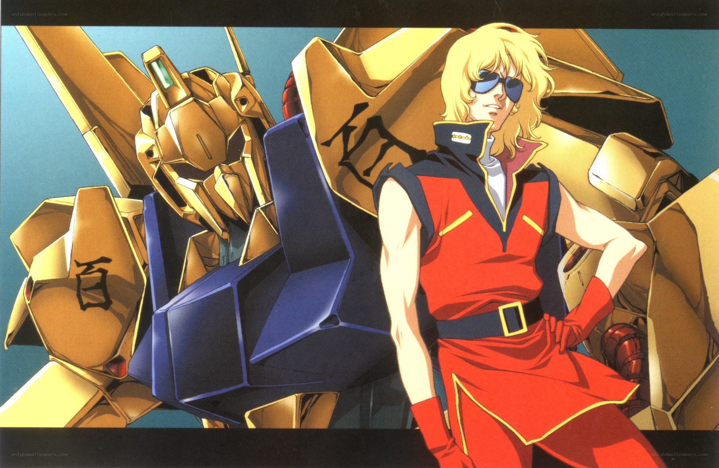 anime pilot with mecha