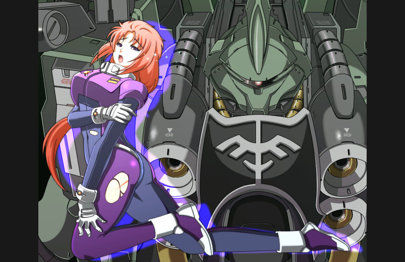 anime pilot with mecha