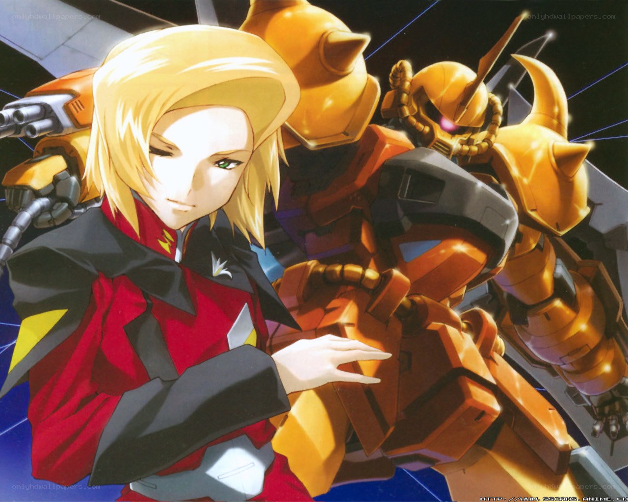anime pilot with mecha