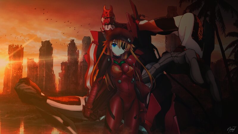 Anime Pilot with Mecha — Red