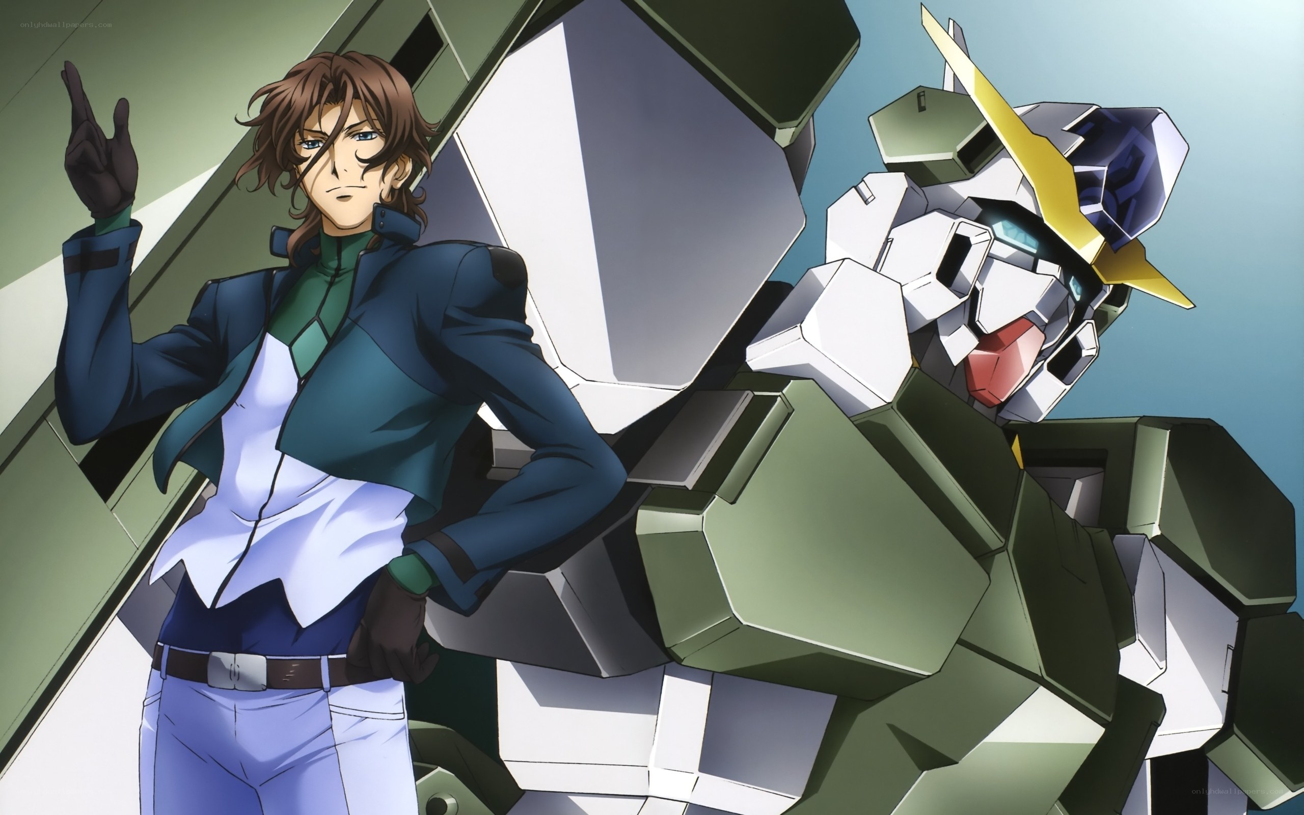 anime pilot with mobile suit
