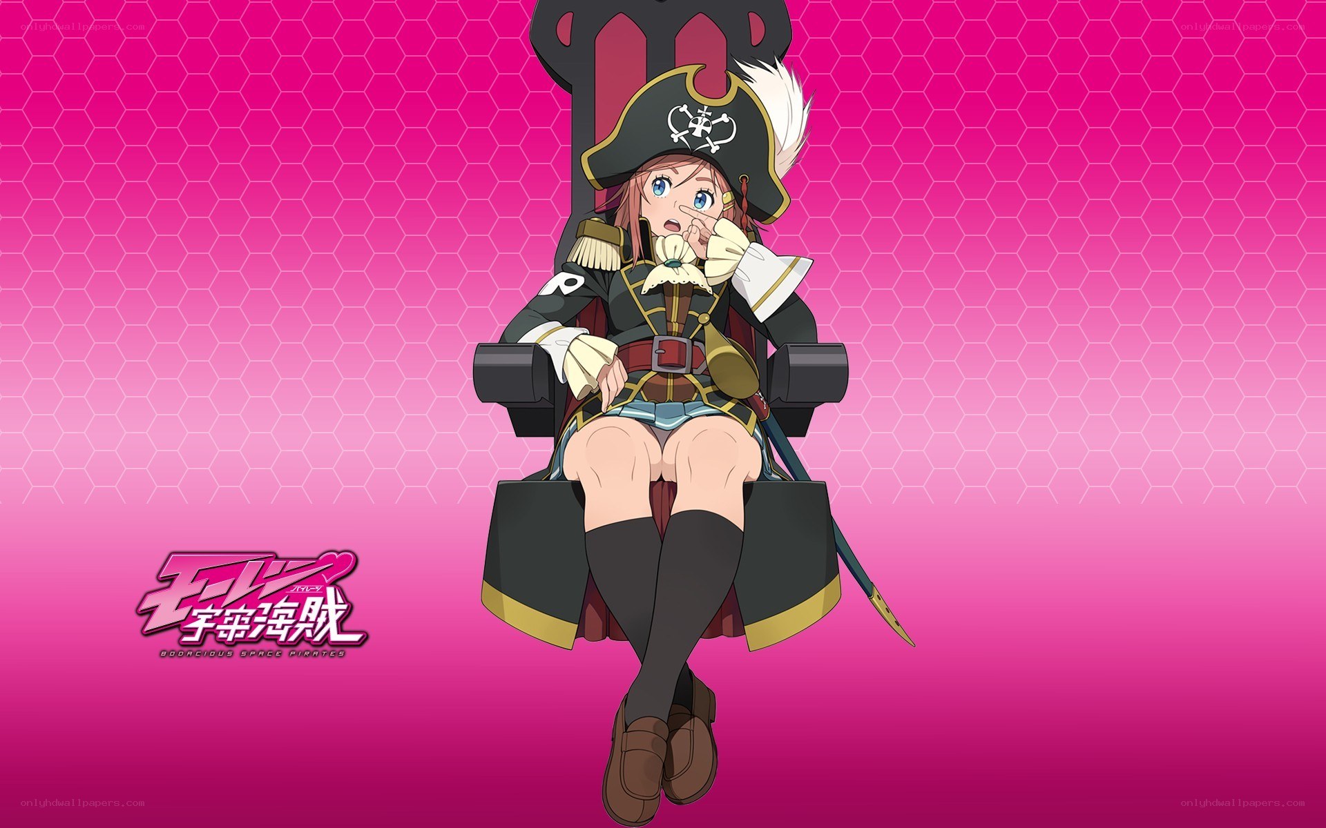 Anime pirate character on throne
