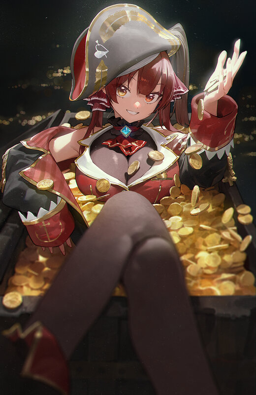 Anime Pirate Girl — Red, Dramatic