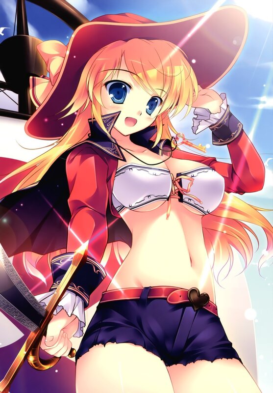 anime pirate girl with sword