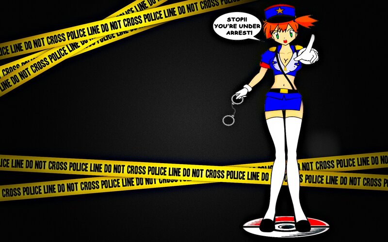 Anime Police Officer — Black, Dramatic