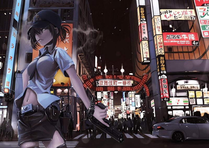 Anime Police Officer — Black