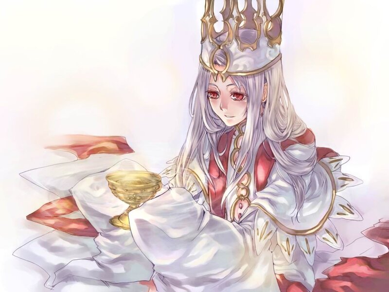 anime priestess with chalice