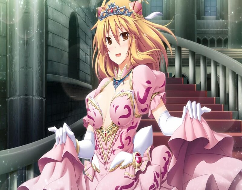 Anime Princess in Pink Dress
