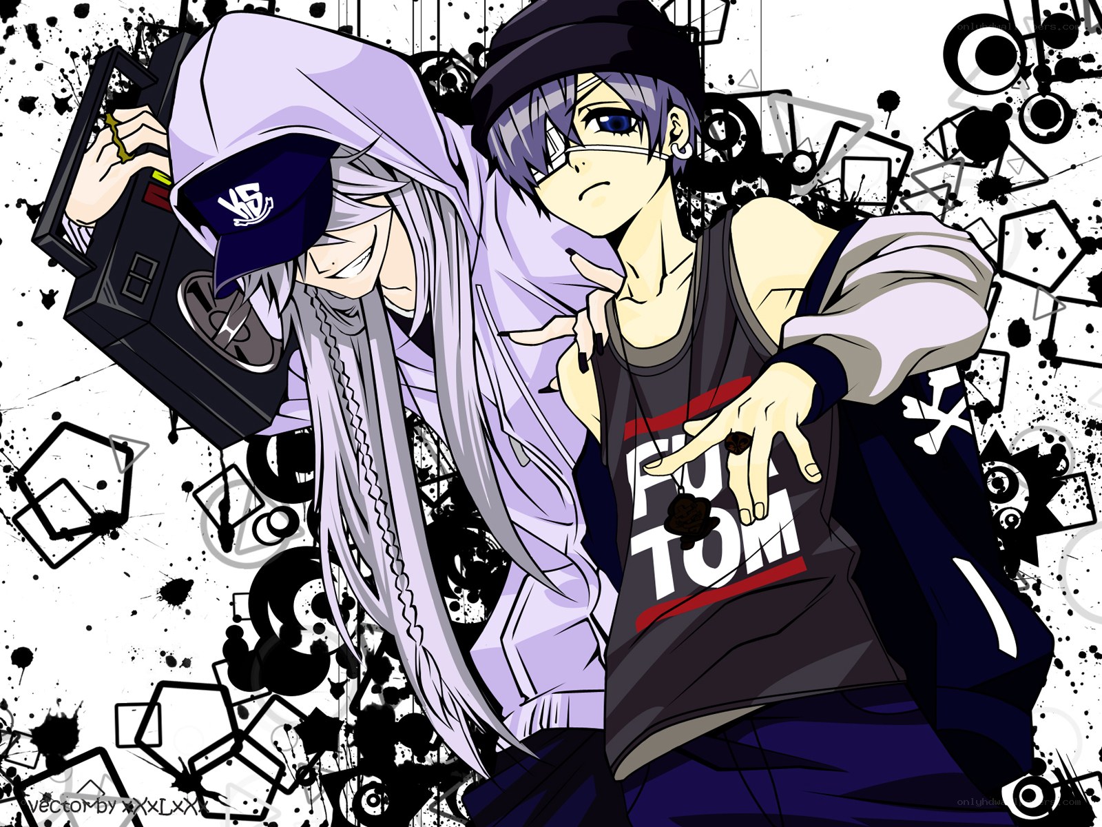anime rappers with boombox