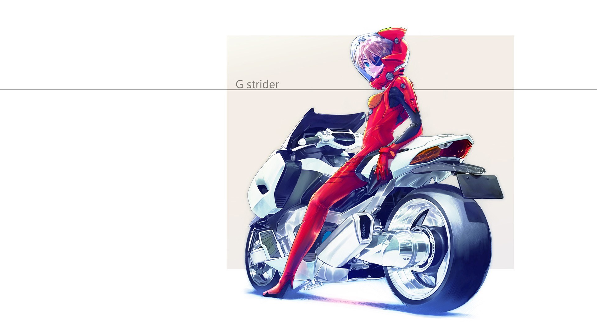 anime rider on a motorcycle