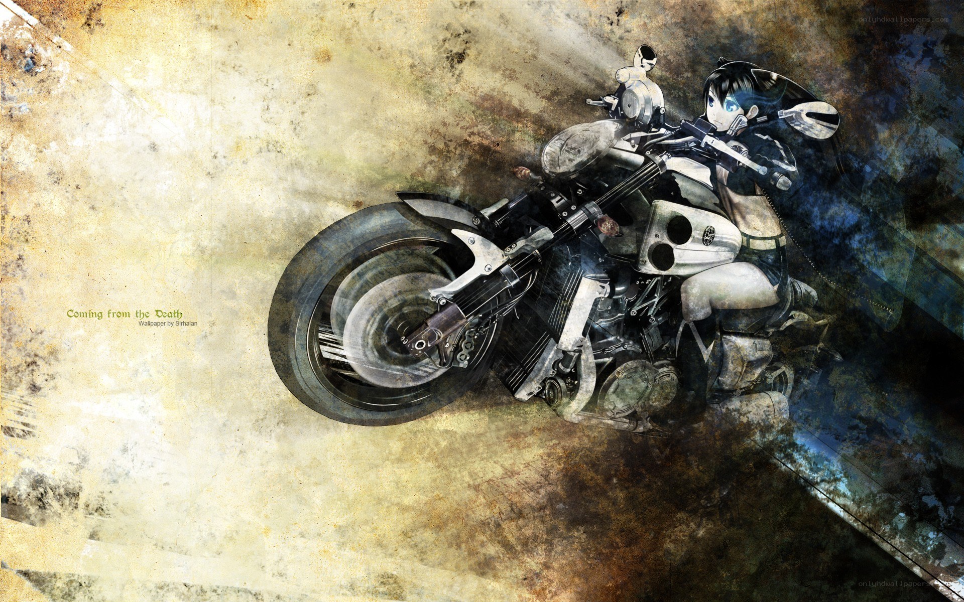 anime rider on motorcycle
