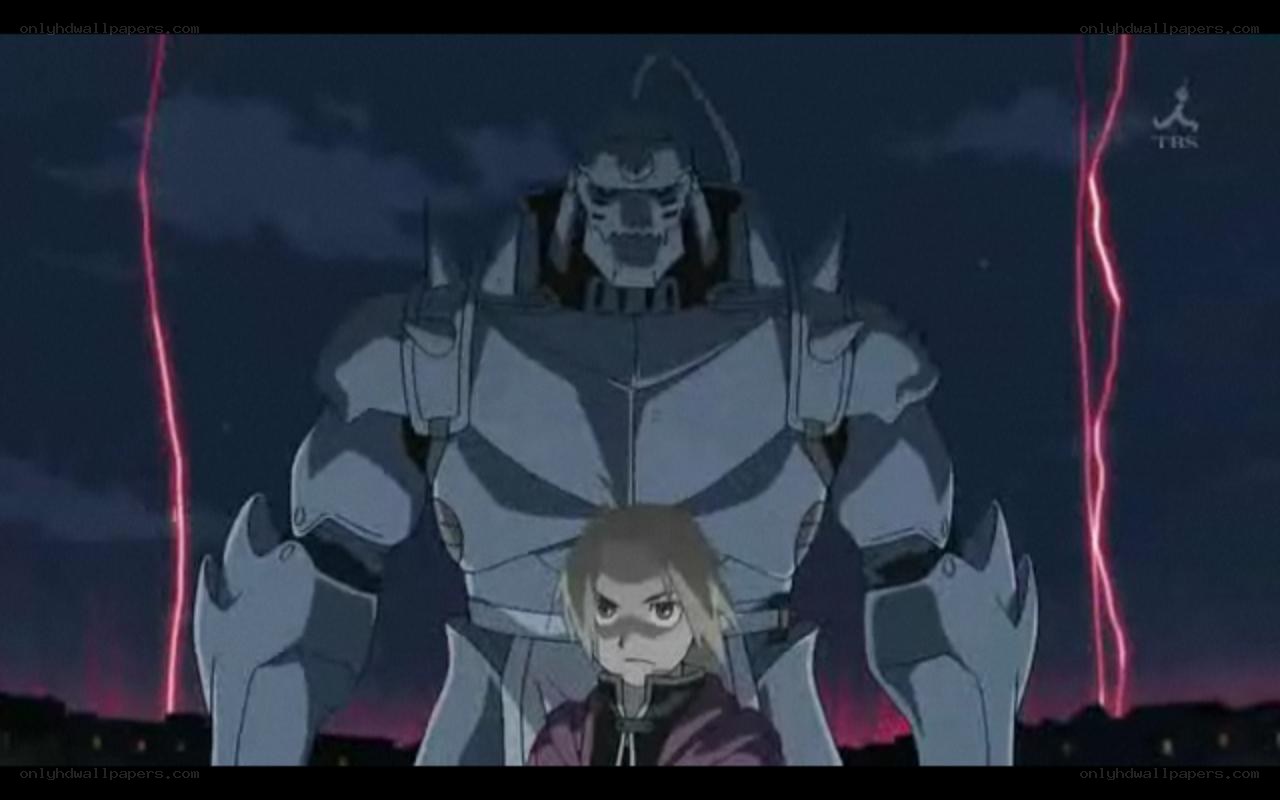 anime robot and child in storm