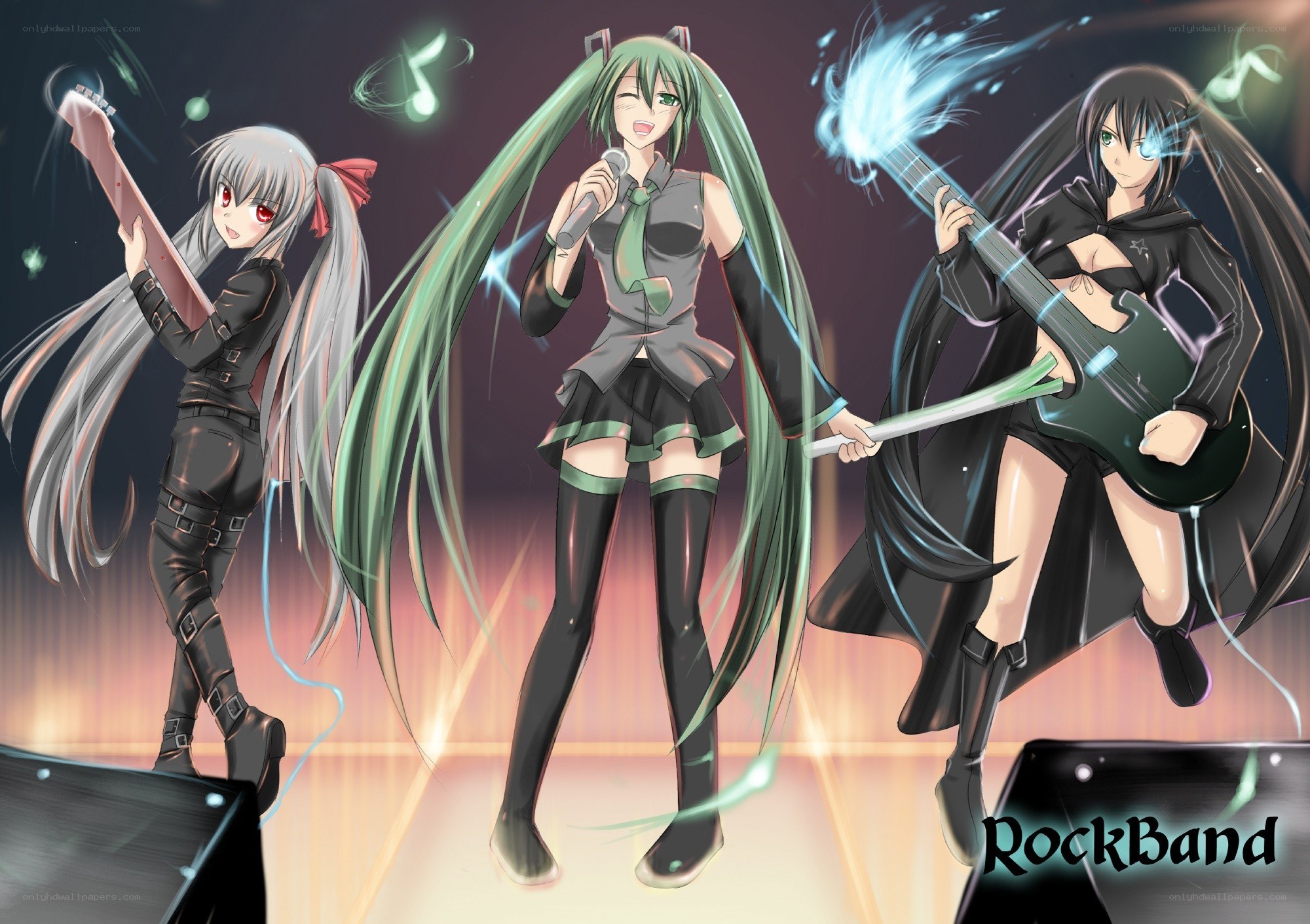 Anime rock band performance