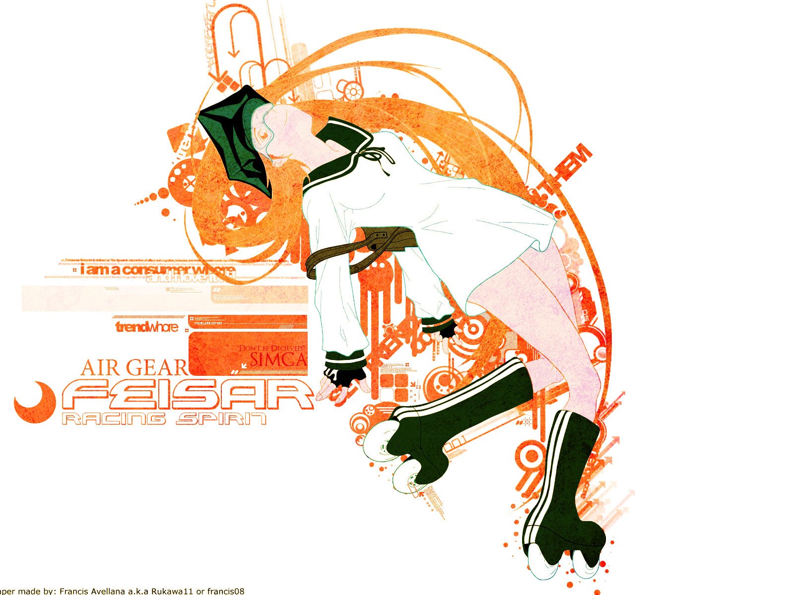 anime roller skater artwork