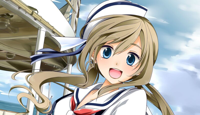 anime sailor girl on ship