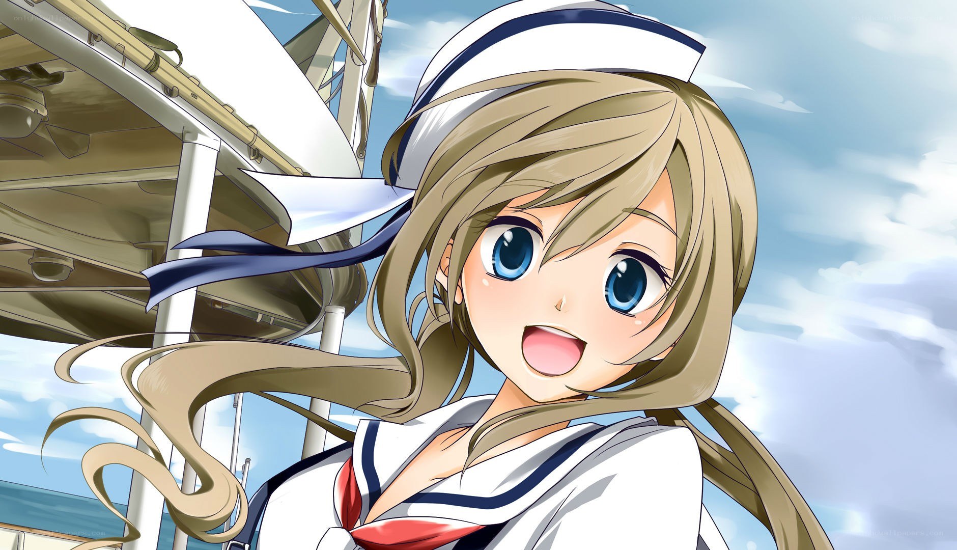 anime sailor girl on ship