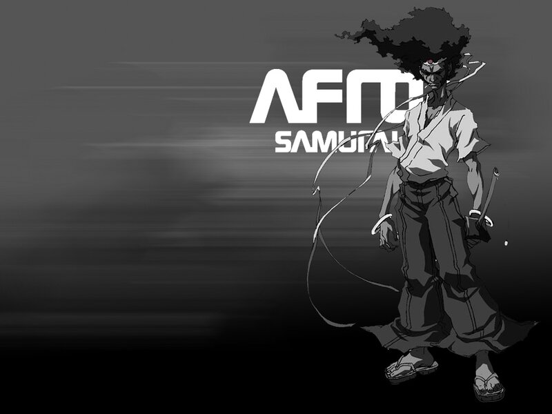 Anime Samurai Character — Black, Dramatic