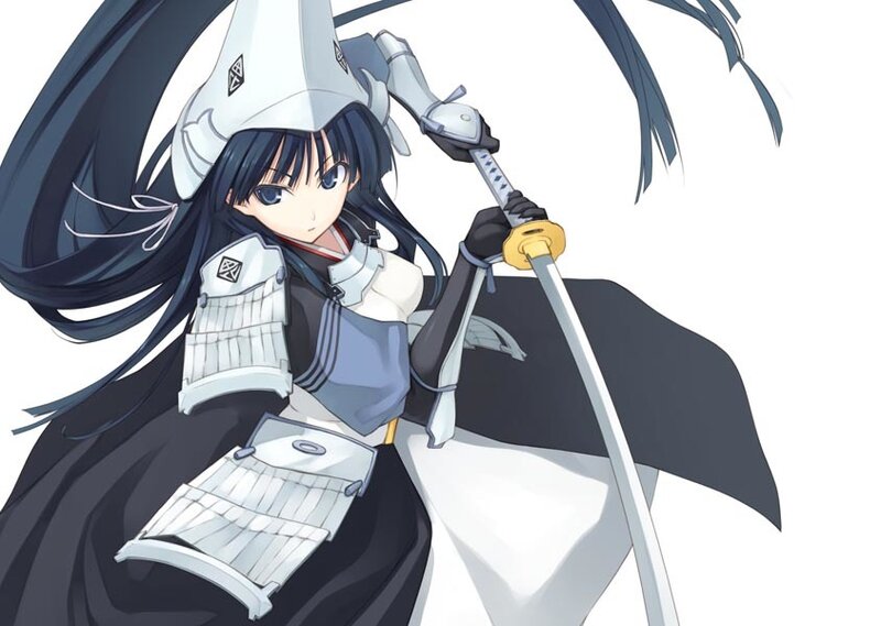 anime samurai girl with sword