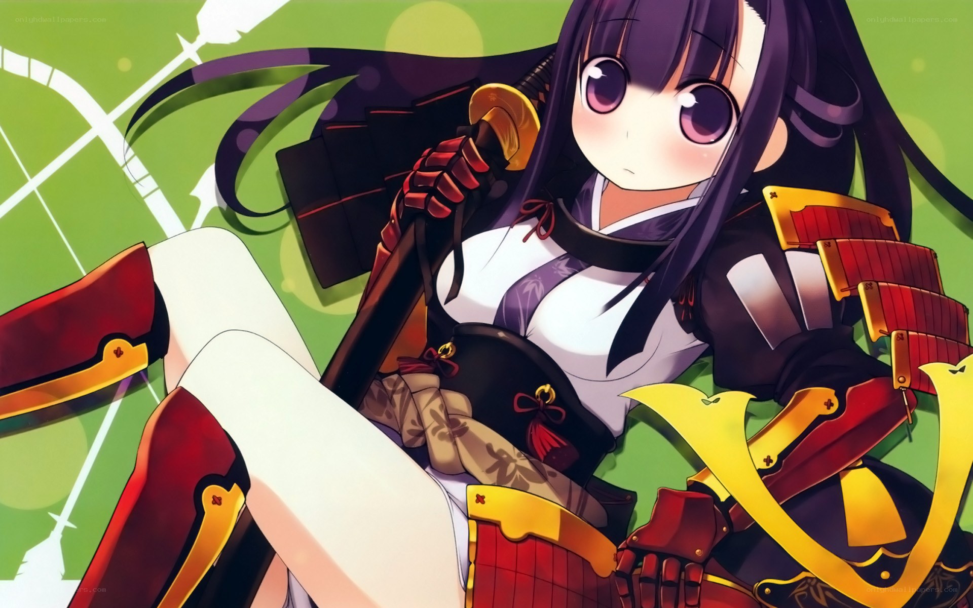 anime samurai girl with sword