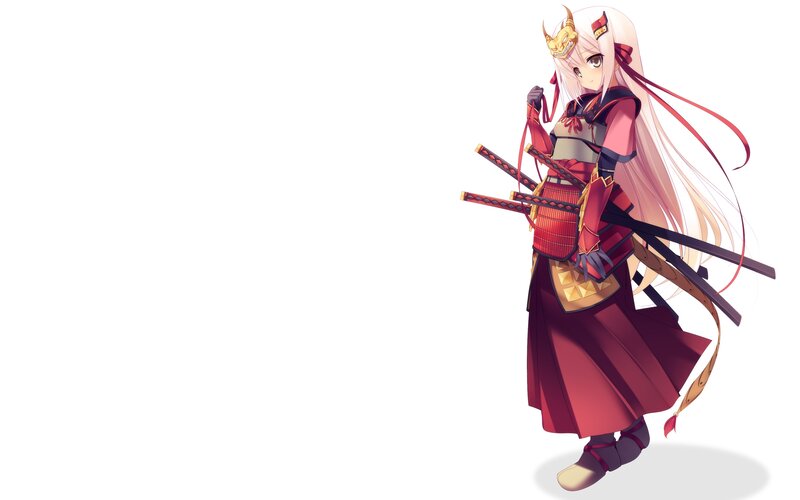 anime samurai girl with swords
