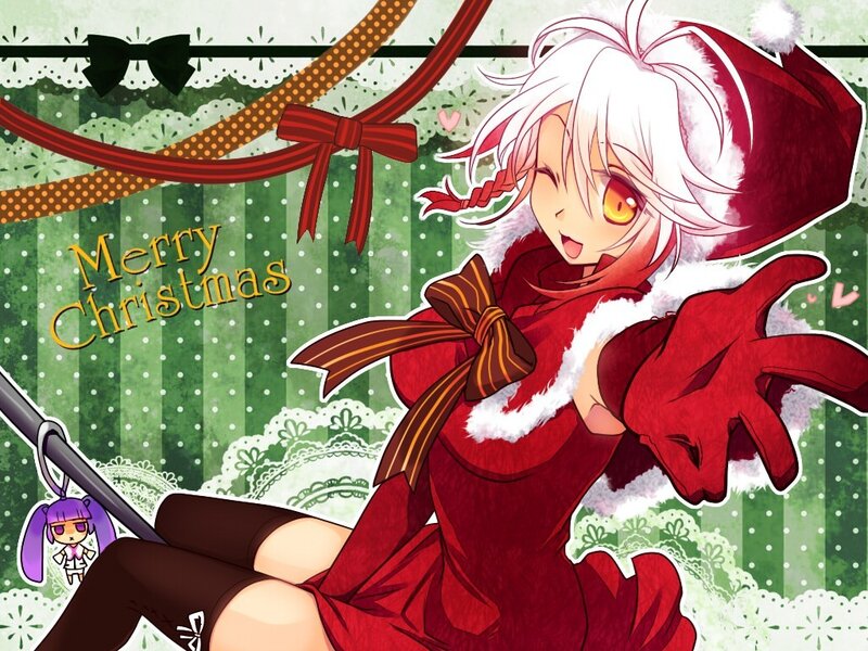 Anime Santa girl illustration
