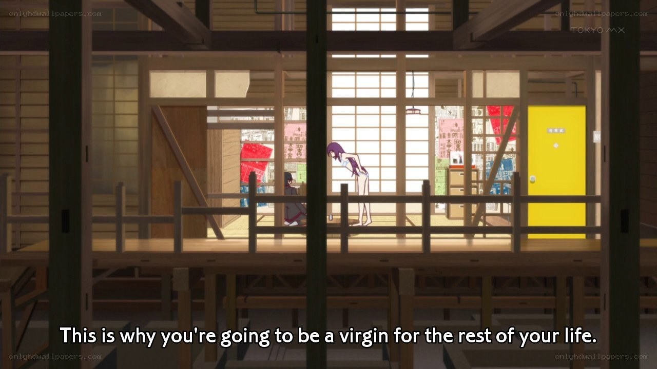 anime scene with dialogue