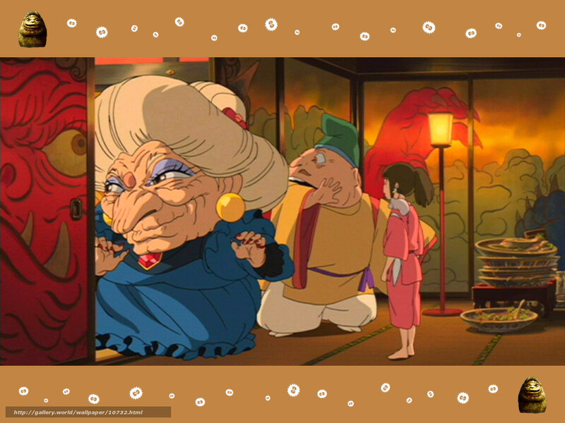 Anime scene with old woman and child
