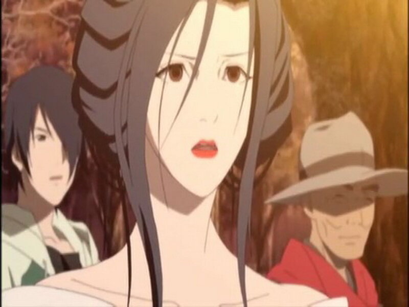 anime scene with three characters
