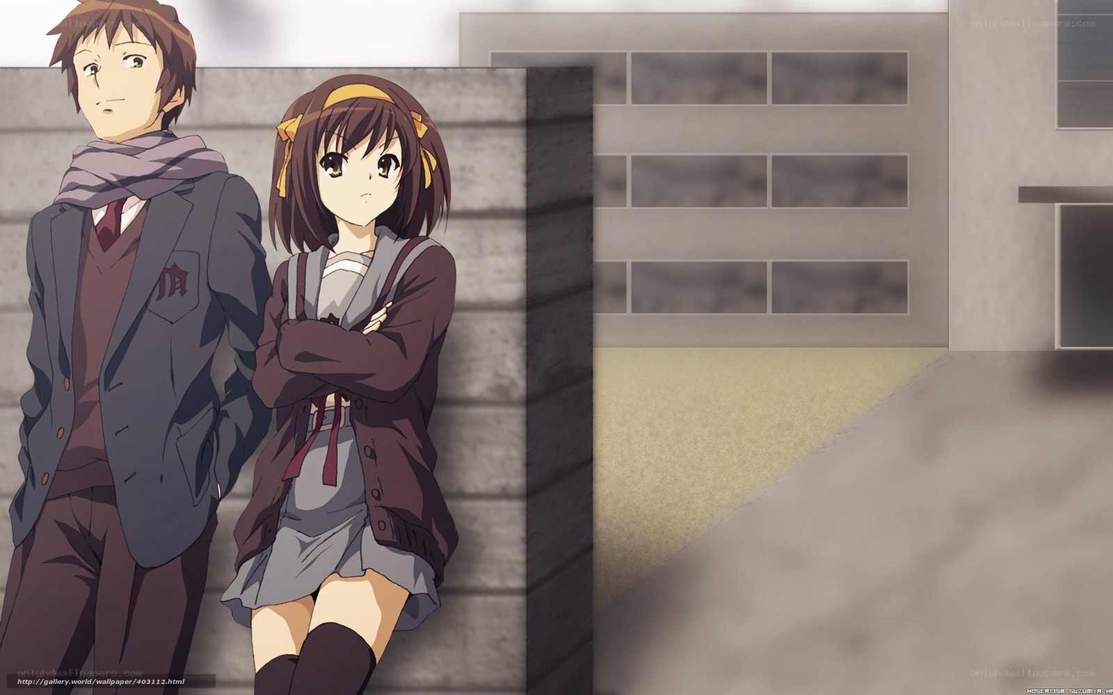 anime school couple