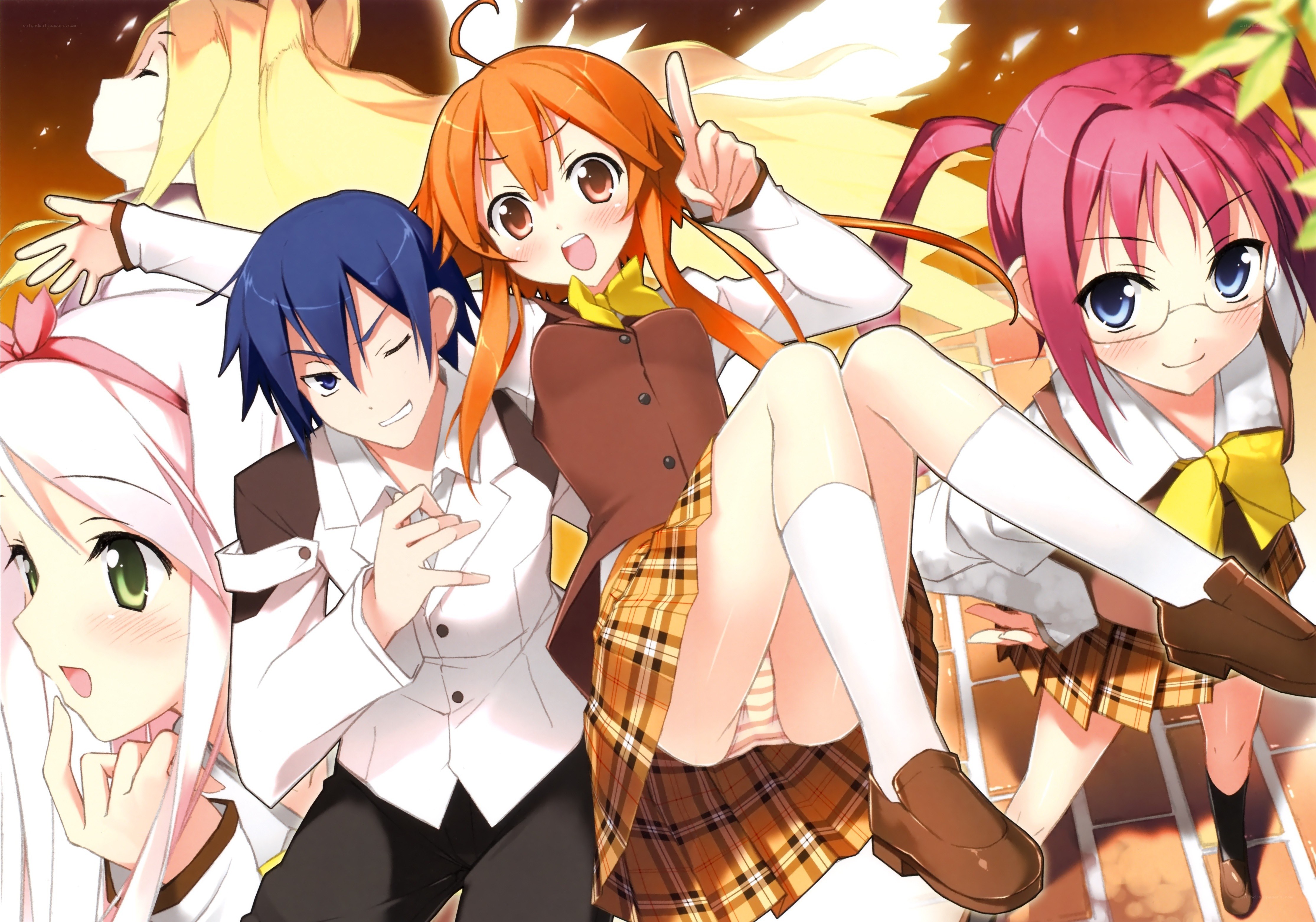 Anime school friends group